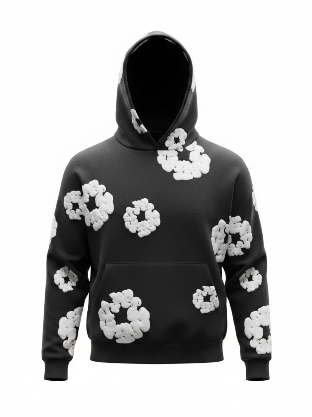 NWT Denim Tears Cotton Wreath Pullover Hoodie Black Size Medium